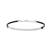 Mabina Bracciale con cordino e tennis di zirconi bianchi 534122
